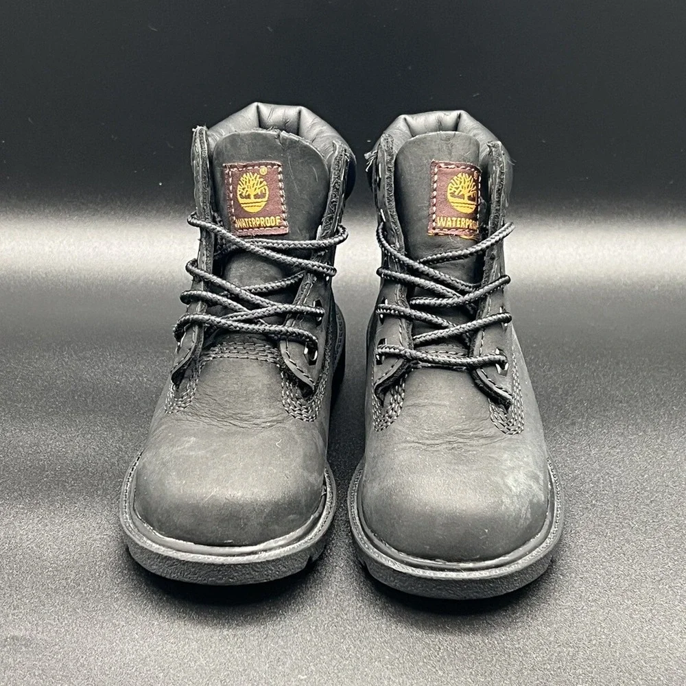 Timberland Premium Waterproof Black Suede High‎ Top Boots - Baby Toddler Size 7